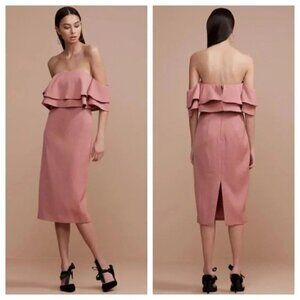 KEEPSAKE The Label Dress Size M No Reason Ruffle Off The Shoulder NWT